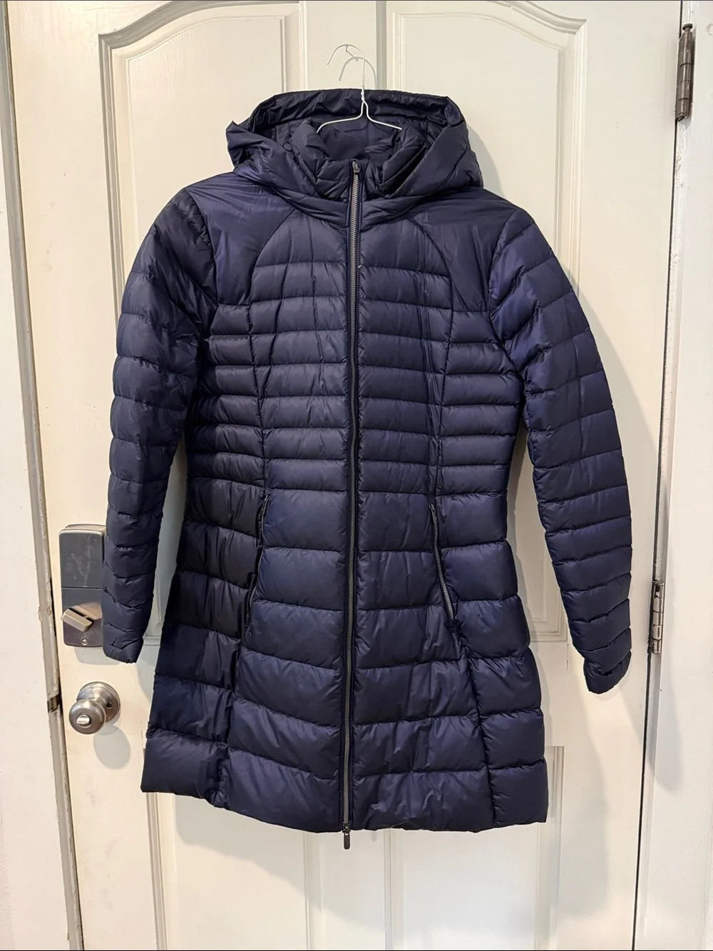 lululemon athletica Deep Purple Hooded Quilted Long Puffer